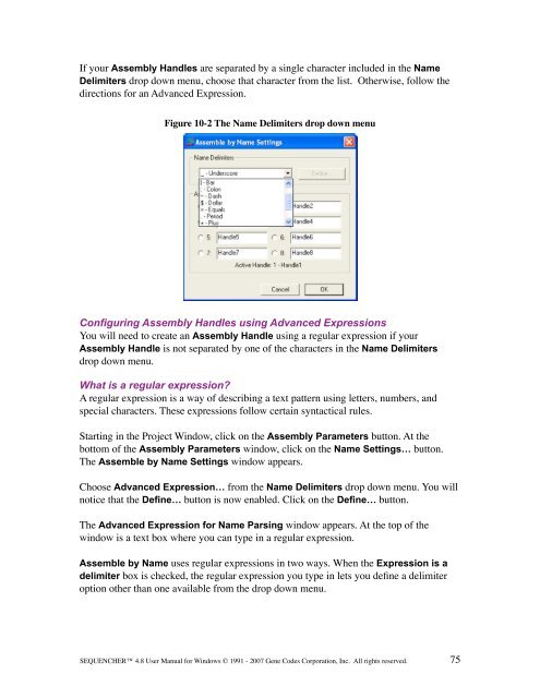 Sequencher 4.8 User Manual--PC - Bioinformatics and Biological ...