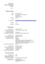 European Curriculum Vitae Format - Template