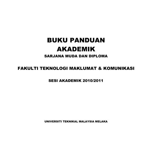 Buku Panduan Akademik Ftmk Utem