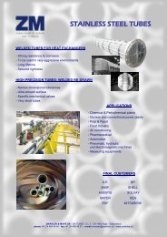 STAINLESS STEEL TUBES - Zwahlen & Mayr SA