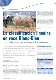 La classification linÃ©aire en race Blanc-Bleu - Association Wallonne ...