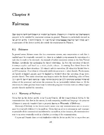 Chapter 8 Fairness This chapter shows how fairness is satisfied in ...