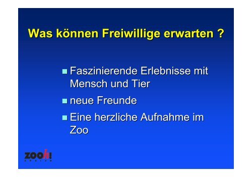 Was erwartet der Zoodirektor von den ZoofÃ¶rderern - Tagungen ...