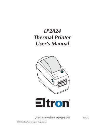 LP2824 Thermal Printer User's Manual