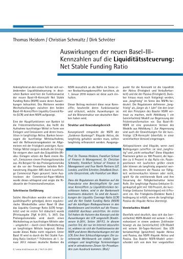 Liquiditätssteuerung - Frankfurt School of Finance & Management