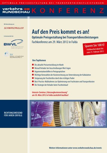 Auf den Preis kommt es an! - Verkehrsrundschau