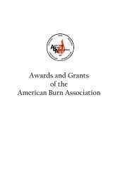 Awards and Grants of the American Burn Association