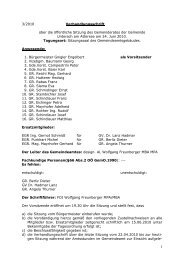 Gemeinderats-Protokoll 3/2010 - (ÃVP) Unterach am Attersee