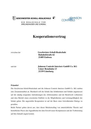 muster kooperationsvertrag akquisitionszusammenarbeit kooperationsvertrag mit geschwister scholl realschule - Muster Kooperationsvertrag muster kooperationsvertrag akquisitionszusammenarbeit kooperationsvertrag mit geschwister scholl realschule - Muster Kooperationsvertrag