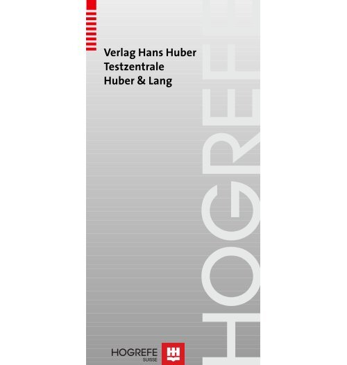 HOGREFE SUISSE Traditionsreich und ... - Verlag Hans Huber