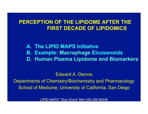 Our perception of the lipidome after the first decade of ... - Lipid Maps