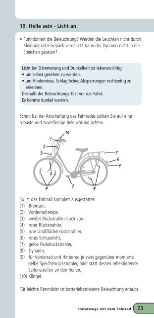 Unterwegs mit dem Fahrrad - Verkehrswacht Vechta