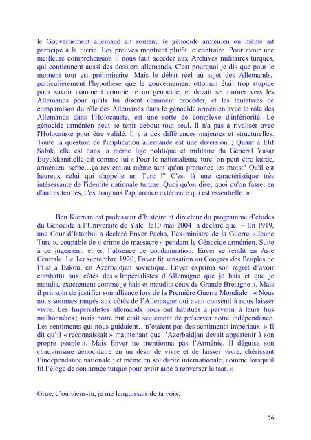 LE GENOCIDE DES ARMENIENS et DES KURDES DE ... - Pen-Kurd