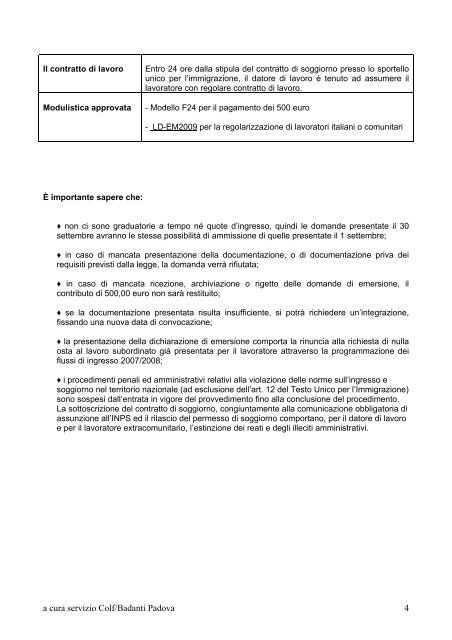 Istruzioni per la regolarizzazione di colf e badanti - Cisl