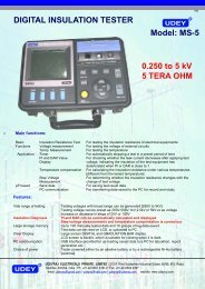 0.250 to 5 kV 5 TERA OHM DIGITAL INSULATION TESTER Model ...