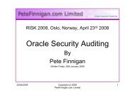 Oracle Security Auditing - Pete Finnigan