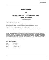 Guide Utilisateur de NovaJet 4, NovaJetÃ‚Â® Pro-36 et ... - Kodak