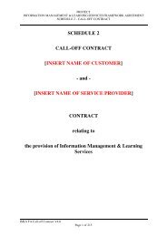 Call-Off Contract - Government Procurement Service - Cabinet Office