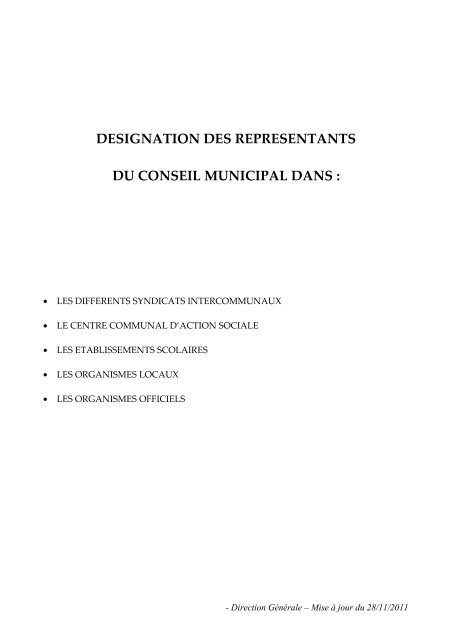 designation des representants du conseil ... - Daniel FARNIER