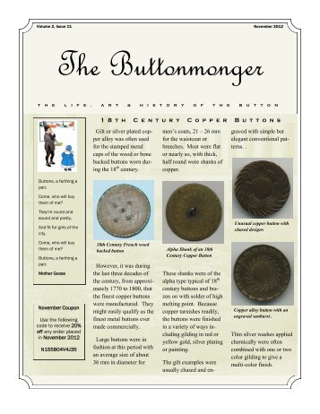 November - The Buttonmonger Antique & Vintage Buttons