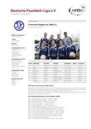 Feldsaison 2012 - Deutsche Faustball-Liga eV