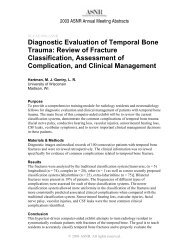 Diagnostic Evaluation of Temporal Bone Trauma ... - For Members