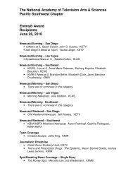 the 2010 Award Recipient List - National Academy of Television Arts ...
