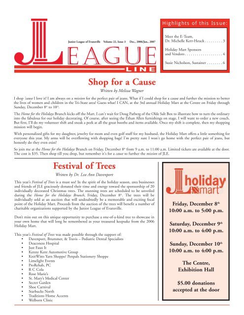 Shop for a Cause - Junior League of Evansville