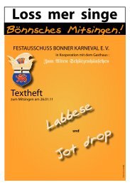 Do, 10.02.'11 Di, 22.02.'11 - Festausschuss Bonner Karneval eV