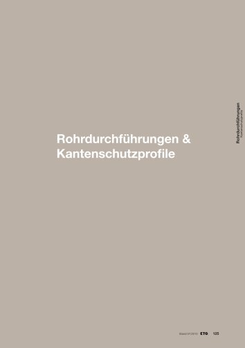 RohrdurchfÃ¼hrungen & Kantenschutzprofile - Hoginox