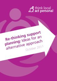 Re-thinking support planning: Ideas for an alternative approach