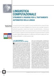 Linguistica Computazionale Strumenti e risorse per il ... - MobiLab