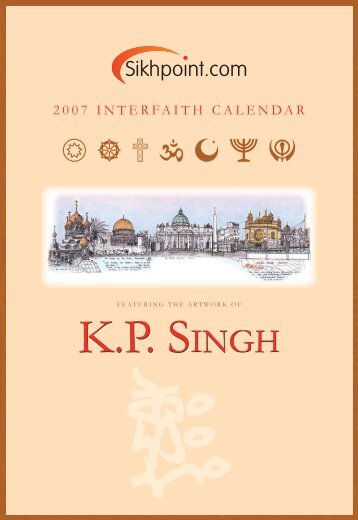 Entire Calendar - The Art and Spirit of KP Singh