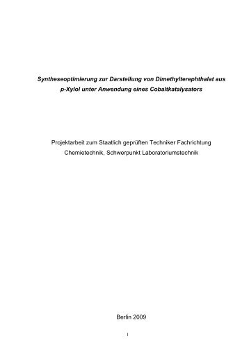 Syntheseoptimierung zur Darstellung von ... - Versuchschemie.de