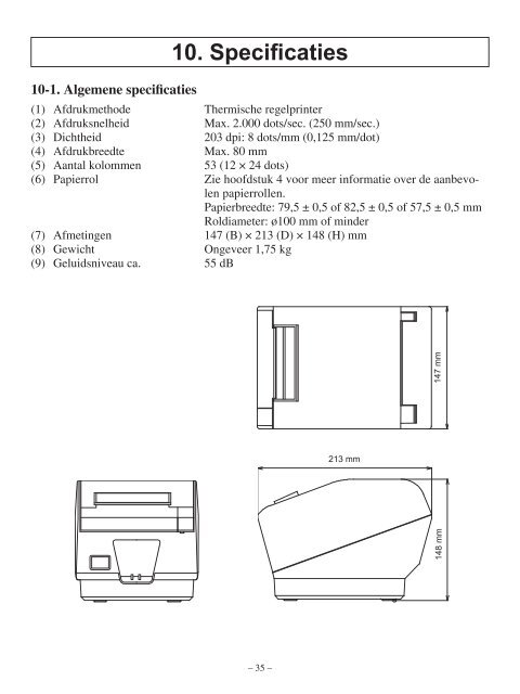 Star TSP700 handleiding - Pointofsale.nl