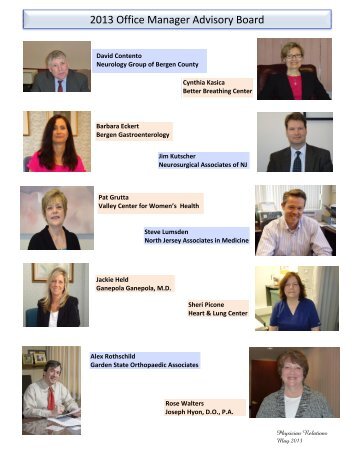 to contact your Office Manager Advisory Board 2013 member