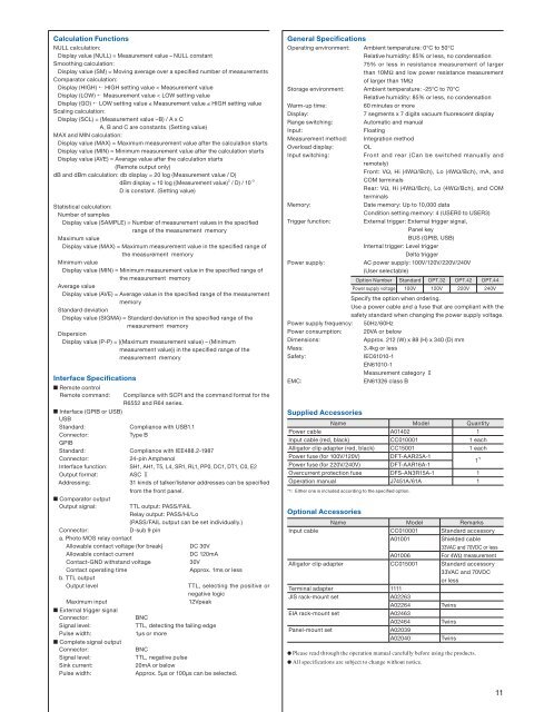 7461A/7451A Digital Multimeter - Rohde & Schwarz