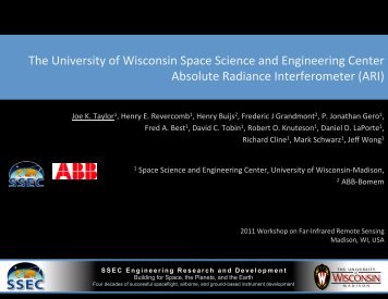 The University of Wisconsin Absolute Radiance Interferometer - SSEC
