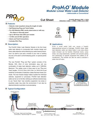 Download ProH2O Module Cut Sheet - Safe Fire Detection Inc.