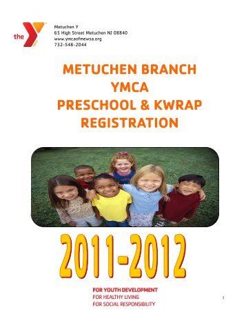 metuchen branch ymca preschool & kwrap registration