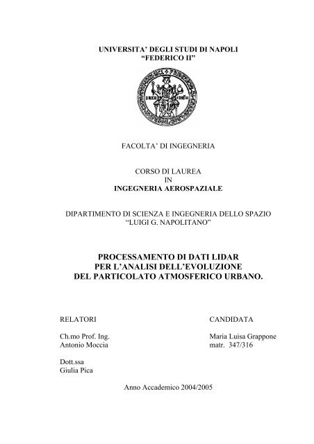 processamento di dati lidar per l'analisi dell'evoluzione ... - CO.RI.STA