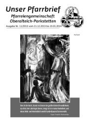 Gottesdienste - Pfarreiengemeinschaft Oberalteich-Parkstetten ...