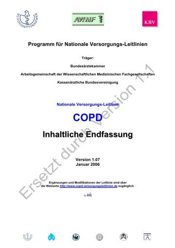 COPD Inhaltliche Endfassung - Nationale VersorgungsLeitlinien