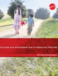 PLAY FAIR. PLAY WITH PASSION. PLAY TO GROW. PLAY - Mattel