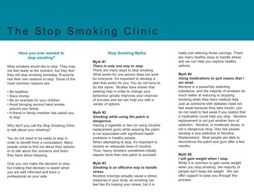 The Stop Smoking Clinic - St. Joseph's Health Centre Toronto