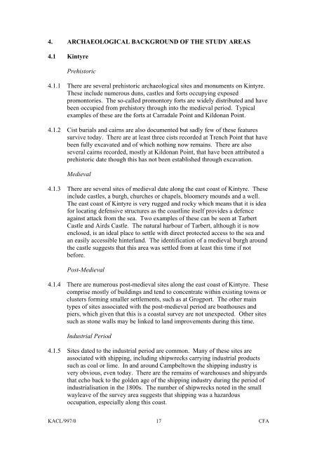 COASTAL ZONE ASSESSMENT SURVEY - SCAPE