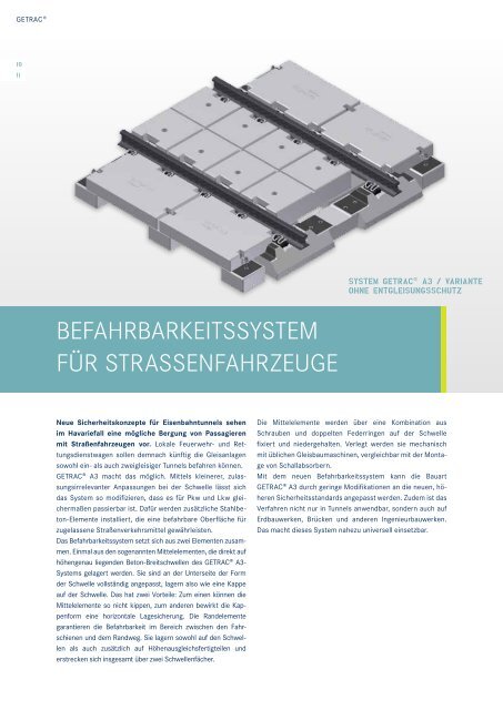 FESTE FAHRBAHN GETRAcÂ® - RAIL.ONE GmbH