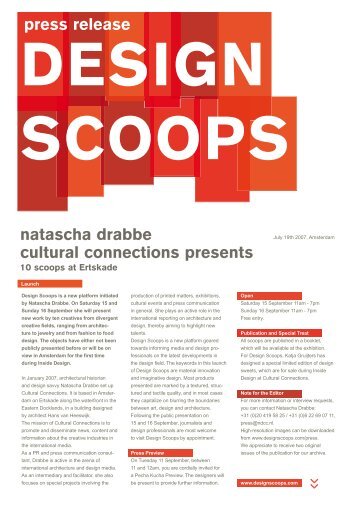 natascha drabbe cultural connections presents - Hans van Heeswijk ...