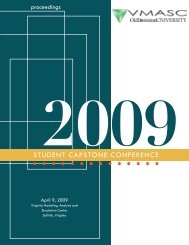 2009 Student Capstone Proceedings - the Virginia Modeling ...
