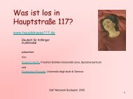 Was ist los in Hauptstraße 117? - DaF Netzwerk